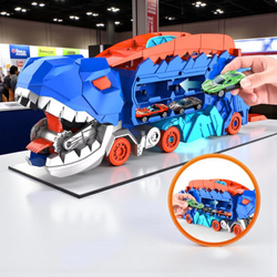 Gigantyczny Tyranozaur Zabawkowy Samochód Tor Autka Transporter Dinozaur XL