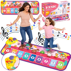 MATA MUZYCZNA ZWIERZĘTA DLA DZIECI DZIEWCZYNKI GRA ZABAWA TANECZNA RÓŻOWA