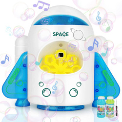 AUTOMAT DO BANIEK MYDLANYCH MASZYNA RAKIETA ZABAWKA NA BAŃKI MYDLANE + PŁYN