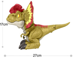 DINOZAUR INTERAKTYWNY FIGURKA ŚWIECI LED RYCZY ZIEJE PARĄ DILOFOZAU