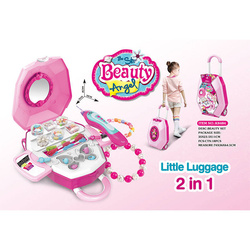 TOALETKA WALIZKA NA KÓŁKACH KUFEREK DLA DZIECI SPINKI DO WŁOSÓW NA PREZENT
