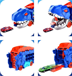 Gigantyczny Tyranozaur Zabawkowy Samochód Tor Autka Transporter Dinozaur XL