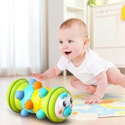 ZABAWKA SENSORYCZNA GĄSIENICA DLA NIEMOWLAKA PISZCZAŁKA GRZECHOTKA LUSTERKO