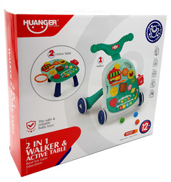 CHODZIK PCHACZ STOLIK EDUKACYJNY INTERAKTYWNY PANEL KOSZY 5W1 DLA DZIECI