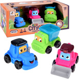 Zestaw miękkie autka budowlane 3szt 18M+ ZA4737B