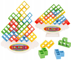 Układanka tetris balansujące klocki TOWER DLA DZIECI WIEŻA 3D gra LOGICZNA