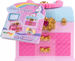 ZESTAW KOSMETYKÓW DO MAKIJAŻU W KUFERKU DLA DZIECI KOSMETYKI DZIEWCZYNKI