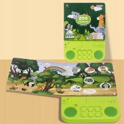 KSIĄŻKA Z dźwiękami Zwierzęta Z ZOO KSIĄŻECZKA DO NAUKI ANGIELSKIEGO NAUKA