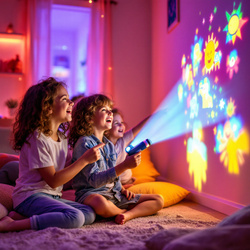 RĘCZNY PROJEKTOR RZUTNIK DO POKAZ SLAJDÓW ZDJĘĆ ZABAWKA DLA DZIECI LATARKA