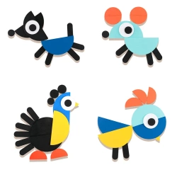 MOZAIKA UKŁADANKA ZWIERZĘTA ZABAWKA PUZZLE MONTESSORI DLA DZIECI NA PREZENT