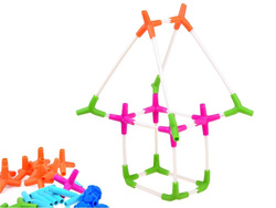 KLOCKI SŁOMKI KONSTRUKCYJNE PATYCZKI RURKI 106 EL