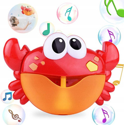 KRAB DO ROBIENIA PIANY DO KĄPIELI WANNY WODY MELODIA DLA DZIECI CZERWONY
