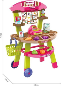 SKLEP Supermarket Stragan dla DZIECI Kasa sklepowa koszyk z zakupami