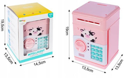 SKARBONKA SEJF ŚWINKA BANK NA BANKNOTY MONETY KOD ZABAWKA DLA DZIECI RÓŻOWA