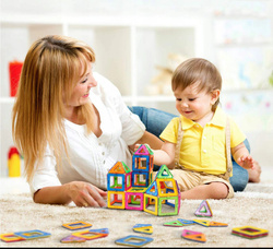 KLOCKI MAGNETYCZNE 3D KONSTRUKCYJNE EDUKACYJNE DUŻE 70EL UKŁADANKA MAGNETIC