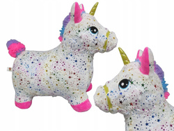 SKOCZEK JEDNOROŻEC KONIK DO SKAKANIA DMUCHANY ZABAWKA DLA DZIECI Z POMPKĄ