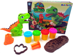 DINOZAUR zestaw MASA PLASTYCZNA WYCISKARKA +WULKAN