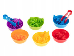 MONTESSORI NAUKA LICZENIA FIGURKI KLOCKI ZWIERZĘTA