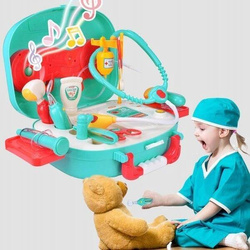 DUŻY ZESTAW LEKARSKI MUZYCZNY MAŁY LEKARZ DOKTOR W WALIZCE