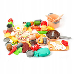 KUCHNIA ZESTAW PIKNIKOWY Z PRODUKTAMI DO GOTOWANIA ZESTAW KOSZYK DLA DZIECI