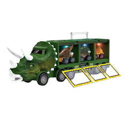 CIĘŻARÓWKA ZESTAW TIR z AUTKAMI i WYRZUTNIA Auto dinozaury laweta Zabawka