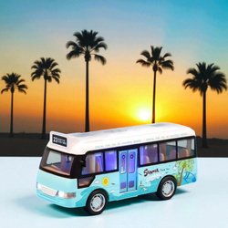 Interaktywny Autobus Szkolny Wakacyjny ZABAWKA AUTO Dźwięk Świata LED Napęd