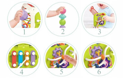 SORTER KSZTAŁTY KOSTKA I KLOCKI ZABAWKA EDUKACYJNA 7W1 DLA DZIECI NIEMOWLĄT