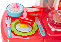 DUŻA KUCHNIA RÓŻOWA Z PARĄ ŚWIATŁO DŹWIĘK