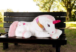 PLUSZOWY JEDNOROZEC KON MASKOTKA PLUSZAK PRZYTULANKA ZABAWKI DLA DZIECI XXL