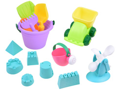Zestaw do piasku wiaderko foremki autko MIĘKKIE