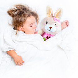 ZAJĄCZEK KRÓLICZEK KRÓLIK PLUSZOWY INTERAKTYWNY ZE ŚWIATŁEM I MUZYKĄ