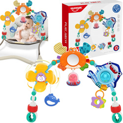 PAŁĄK ŁUK Z ZABAWKAMI GRZECHOTKAMI DO ŁÓŻECZKA WÓZKA ZABAWKI DLA NIEMOWLĄT