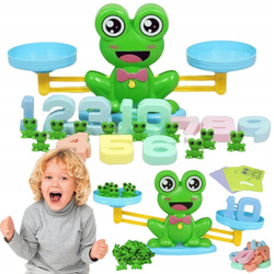 GRA EDUKACYJNA WAGA SZALKOWA ŻABA ŻABKI I KARTY NAUKA LICZENIA PRZEZ ZABAWĘ