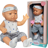 LALKA BOBAS CHŁOPCZYK 42 CM REALISTYCZNY STRÓJ SPORTOWY BUTELKA SMOCZEK