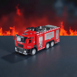 Metalowy SAMOCHÓD STRAŻACKI Straż Pożarna AUTKO ZABAWKA dla chłopca dziecka