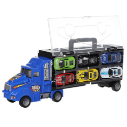 DUŻY TIR LAWETA CIĘŻARÓWKA Z WYRZUTNIĄ i 6 AUT