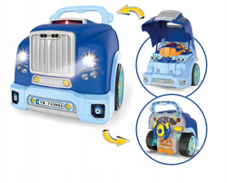 SILNIK CIĘŻARÓWKA ZABAWKA DO SKRĘCANIA I ROZKRĘCANIA MECHANIK Z LED DŹWIĘK