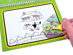 Kolorowanka wodna +PISAK zwierzęta DINOZAURY KROWA