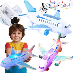 INTERAKTYWNY SAMOLOT ZABAWKA Z DŹWIĘKIEM I ŚWIATŁEM DLA DZIECI NA PREZNET