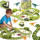 TOR WYŚCIGOWY Elastyczny Dino Park XXL DINOZAUR JURASSIC NA BATERIĘ KOLEJKA