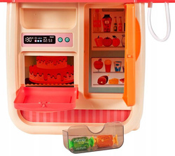 DUŻA KUCHNIA RÓŻOWA Z PARĄ ŚWIATŁO DŹWIĘK