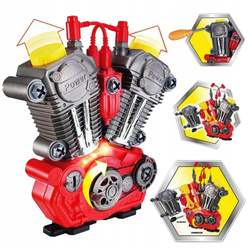 SILNIK DO SKRĘCANIA NAUKI ZABAWKA ZESTAW MECHANIKA Z NARZĘDZIAMI DLA DZIECI