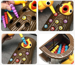 GRA MAGNETYCZNA DZIĘCIOŁ ROBACZKI DZIECIECA ZABAWKA DO GRANIA DLA DZIECI