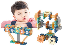 KLOCKI KONSTRUKCYJNE UKŁADANKA TOR KULKOWY kulki wafle Marble