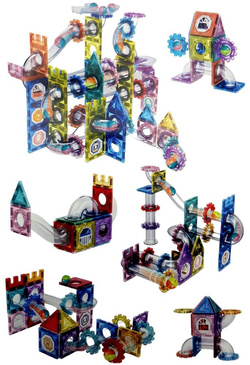 KLOCKI MAGNETYCZNE w PUDEŁKU TOR KULKOWY kulki