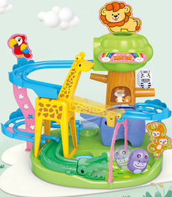 KOLEJKA marble Tor dla zwierząt KULKI ZOO RolyPoly