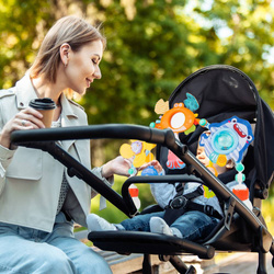 PAŁĄK ŁUK Z ZABAWKAMI GRZECHOTKI DO ŁÓŻECZKA WÓZKA ZWIERZĄTKA DLA NIEMOWLAT