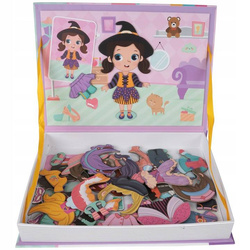 UKŁADANKA MAGNETYCZNA PUZZLE KREATYWNE UBIERANIE DZIEWCZYNKI UBIERANKA