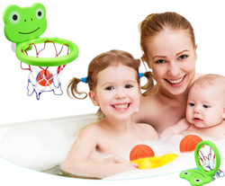 KOSZYKÓWKA ZABAWKA DO GRY W WANNIE WANNY KĄPIELI DLA DZIECI KOSZ 3 PIŁECZKI