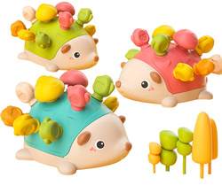 Jeżyk sorter Montessori nauka Jeż układanka edukacyjna kolce klocki zabawka